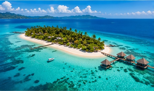 Clear turquoise ocean and beach