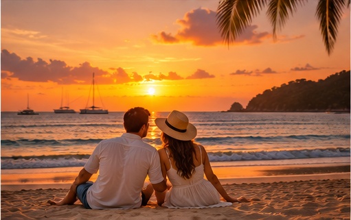 Couple enjoying a trip together